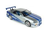  Mô hình xe Nissan Skyline GT-R (BNR34) Fast & Furious Brian tỉ lệ 1:18 Solido model S1804315A 