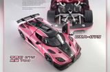  Mô hình xe Koenigsegg One:1 Candy Pink 2026 Shenzhen Jiuzhou Automotive Eco - Expo tỉ lệ 1:64 Demon King Auto DKA-079 