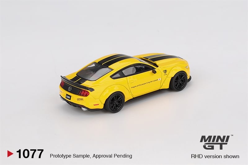  Mô hình xe LB-WORKS FORD MUSTANG Triple Yellow bản card tỉ lệ 1:64 MiniGT MGT01077-BL NO CHASE 