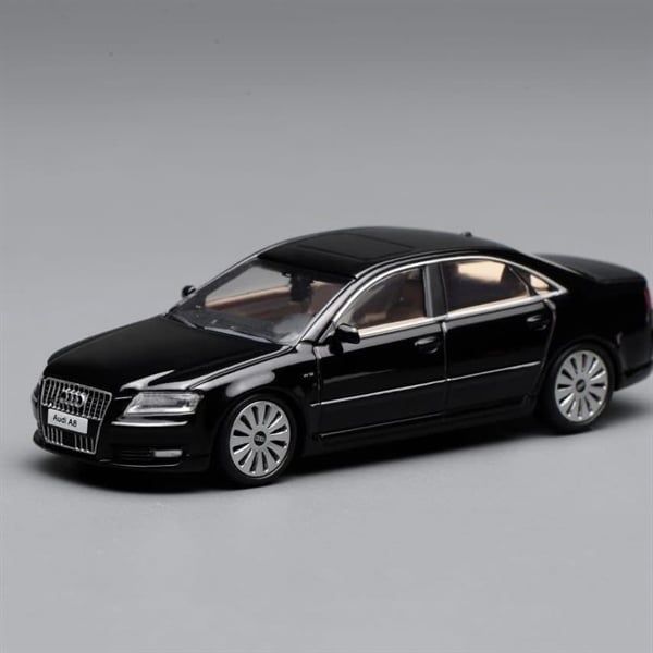  Mô hình xe Audi S8 (D3) 2008 Metallic Black Diecast Model tỉ lệ 1:64 MOTORHELIX M68201 