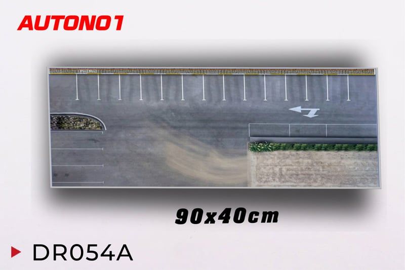  Diorama mặt đường bãi đậu xe in PP cán mờ chống nước bụi bẩn dành cho xe mô hình 1:64 có kích thước 90x40cm Autono1 DR054 