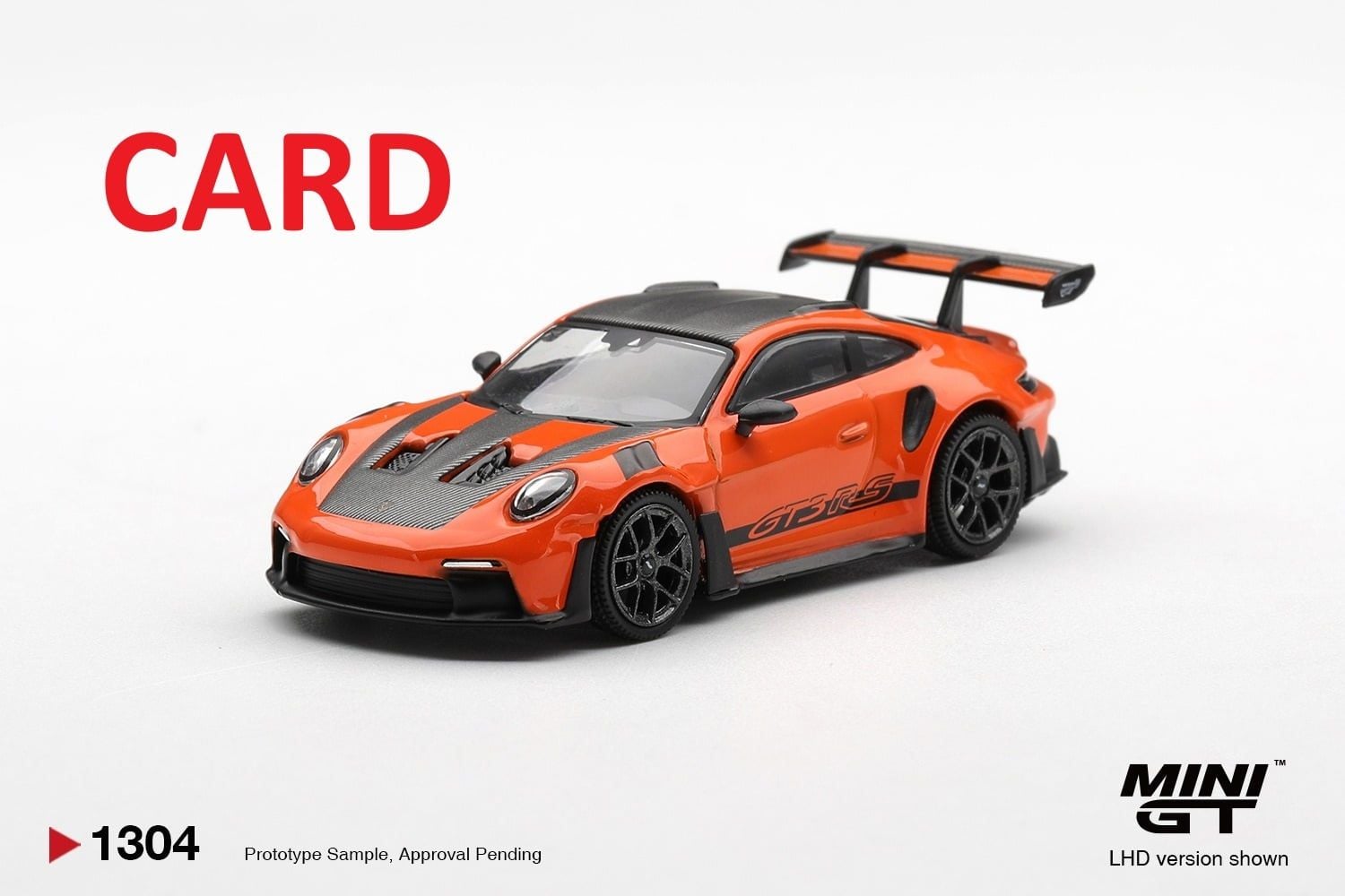  Mô hình xe Porsche 911 (992) GT3 RS Weissach Package Gulf Orange bản card tỉ lệ 1:64 MiniGT MGT01304 