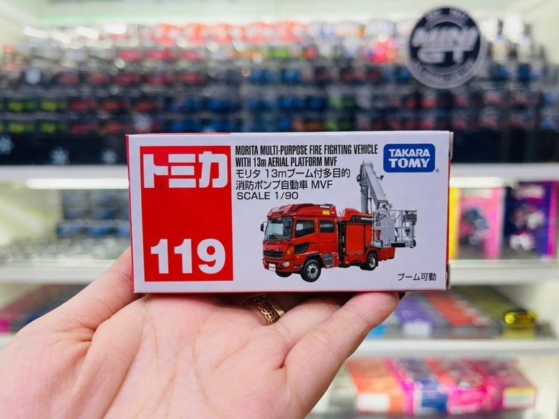  Mô hình xe cứu hỏa Mortia MVF 17 No.119 tỉ lệ 1:90 Tomica 879763 