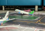  Phụ kiện trưng bày đường băng, bãi đáp chất liệu in pp cán mờ chống nước bụi bẩn kt 120x50cm cho máy bay mô hình nhiều tỉ lệ DR014 