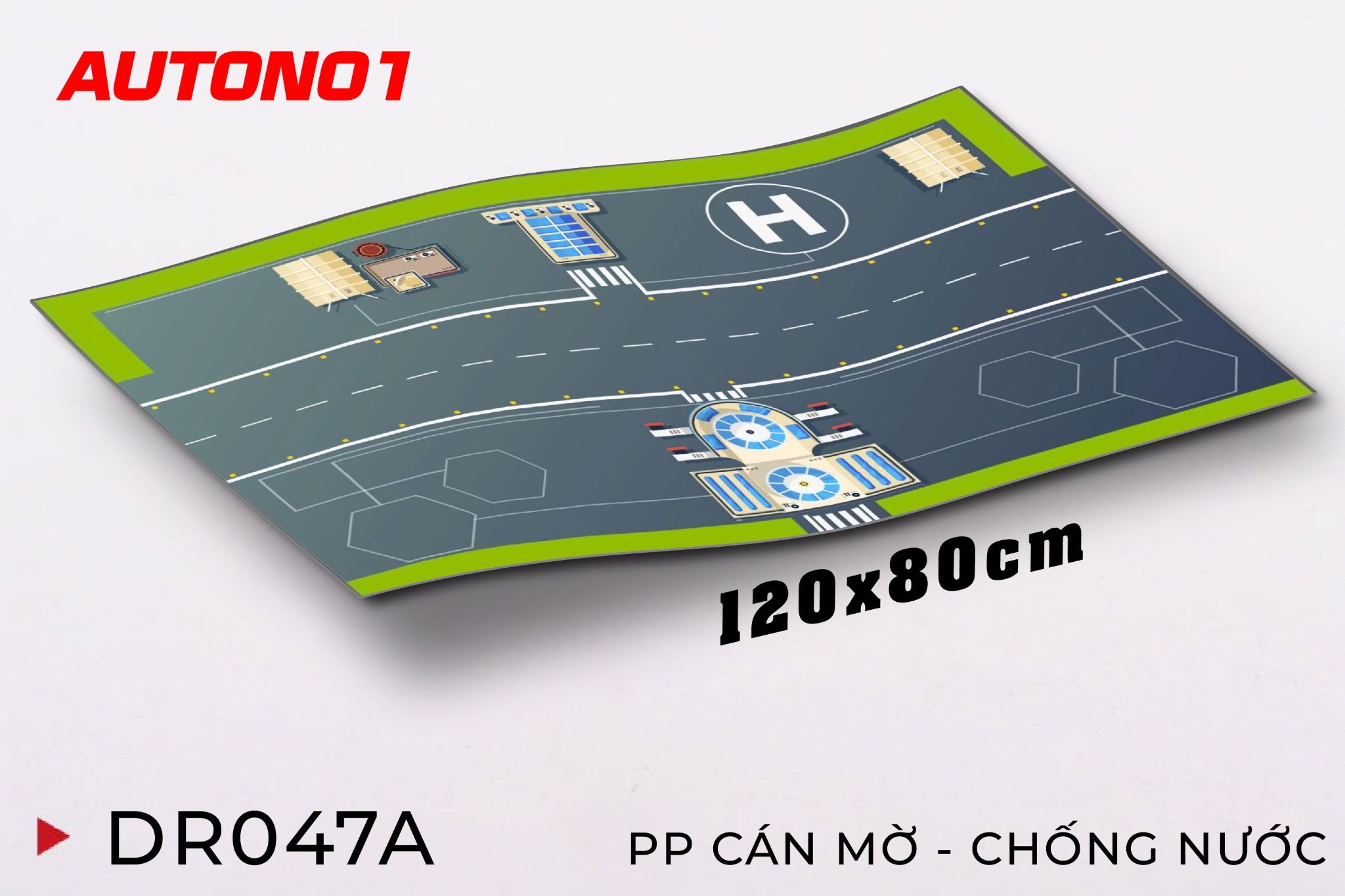  Phụ kiện trưng bày sàn đỗ, đường băng máy bay mô hình chất liệu in pp 80x120cm cán mờ chống nước bụi bẩn dành cho máy bay nhiều tỉ lệ DR047 