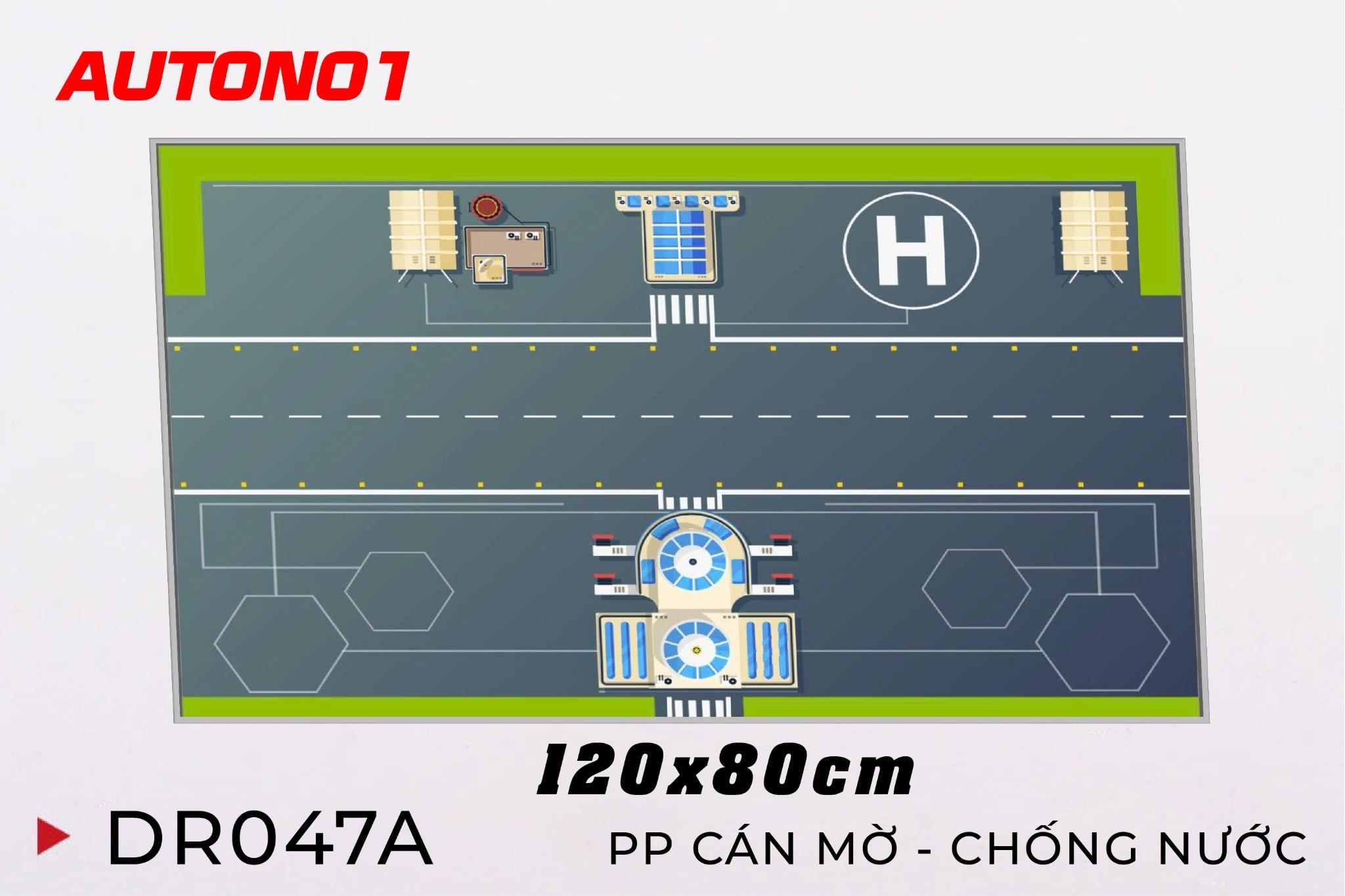  Phụ kiện trưng bày sàn đỗ, đường băng máy bay mô hình chất liệu in pp 80x120cm cán mờ chống nước bụi bẩn dành cho máy bay nhiều tỉ lệ DR047 