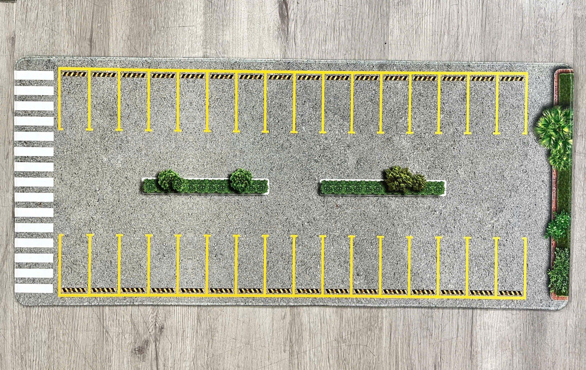  Phụ kiện thảm sa bàn chống trượt mô phỏng diorama bãi đỗ xe/ Parking lot kích thước 90x40cm cho mô hình xe 1:64 Autono1 PT016 