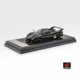  Mô hình xe Pagani Huayra R Diecast Model Glossy Black Carbon Fiber with Italian Strips tỉ lệ 1:64 LCD LCD64028-CBI 