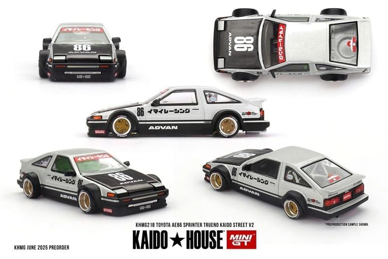  Mô hình xe Toyota AE86 Sprinter Trueno Kaido Street V2 tỉ lệ 1:64 Kaido House KHMG218 