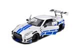  Mô hình xe ô tô Nissan GT-R (R35) LBWK Liberty Walk Body Kit 2.0 White & Blue Stripes 2024 tỉ lệ 1:18 Solido model S1805816 