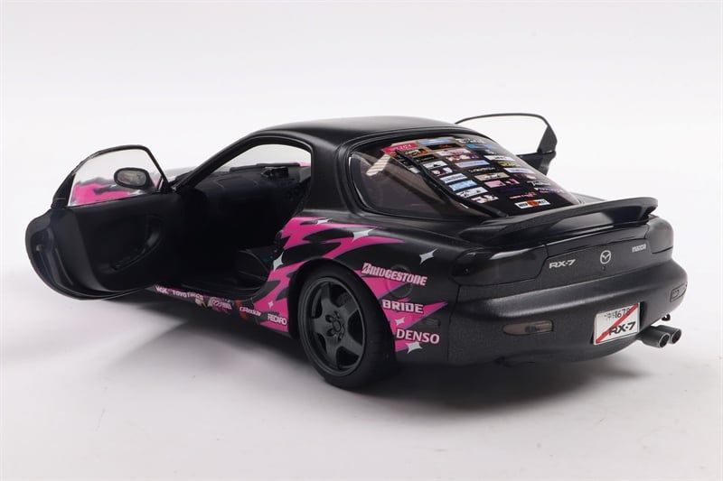  Mô hình xe ô tô Mazda RX7 (FD3) RS Solido Works Itasha Club 1999 pink / black tỉ lệ 1:18 Solido model S1810605 