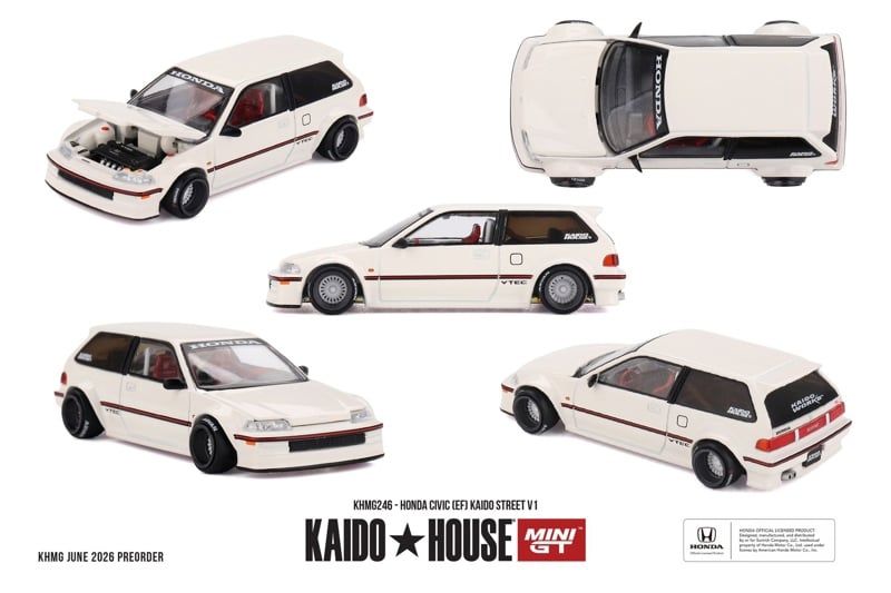  Mô hình xe Honda Civic (EF) Kaido Street V1 tỉ lệ 1:64 Kaido House KHMG246 