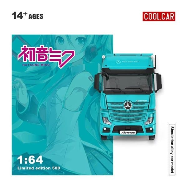  Mô hình xe Mercedes Actros Hatsune Miku Container Truck Painting Series tỉ lệ 1:64 Cool Car CC646748 