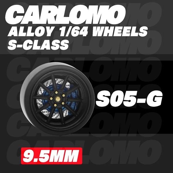  Phụ kiện độ bánh cho xe mô hình Carlomo Wheels S-Class kích thước 9,5mm bằng kim loại tỉ lệ 1:64 Carlomo S0 