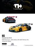  Mô hình xe Porsche 911 GT3 R - EMA Motorsport-2024 LeMans 24H LMGT3 Winner #91 tỉ lệ 1:64 Trends Hobby 241084K 
