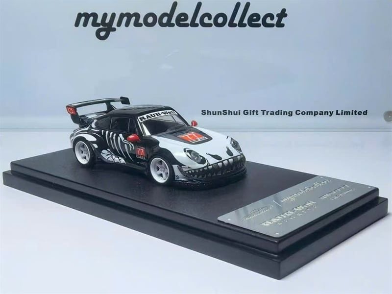  Mô hình xe Porsche RWB993 #77 Skeleton IMSA Petit Le Mans tỉ lệ 1:64 Mymodelcollect OT64743 