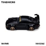  Mô hình xe Porsche RWB 964 Black tỉ lệ 1:64 Time micro TM648503 
