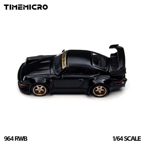  Mô hình xe Porsche RWB 964 Black tỉ lệ 1:64 Time micro TM648503 