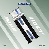 Mô hình xe tải thớt cứu hộ H300 Flatbed Trailer – Original Design ADVAN “VOLT” Blue and White Livery Die-Cast Car Model tỉ lệ 1:64 ModernArt SC647237 