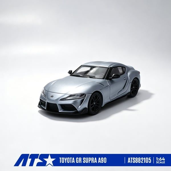  Mô hình xe Toyota Supra A90 Matte Silver Blue tỉ lệ 1:64 ATS Atenza ATS882105 