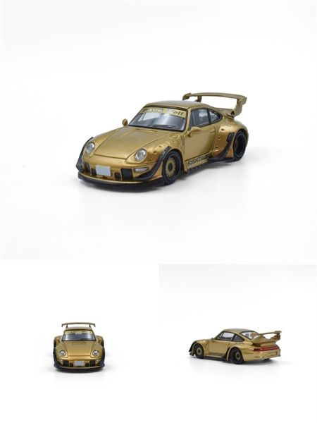  Mô hình xe Porsche RWB 993 Gold (Yoshiwara) tỉ lệ 1:64 ModelModel MM64-RWB993-006 