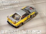  Mô hình xe Nissan ER34 LBWK silver model tỉ lệ 1:64 Street Weapon OT64486 