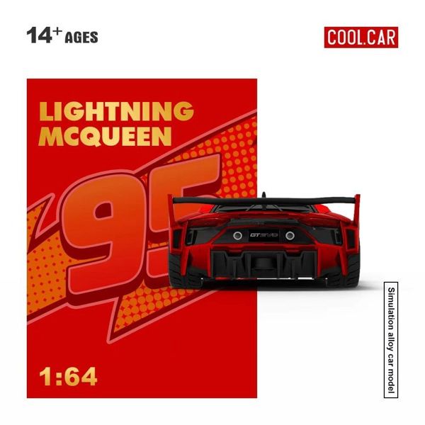  Mô hình xe Lamborghini GTEVO Lightning McQueen Metallic Red Scale Die-Cast Car Model tỉ lệ 1:64 Cool Car CC643832 