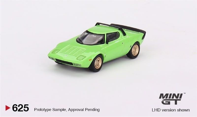  [Hàng Loose]Mô hình xe ô tô Lancia Stratos HF Stradale Verde Chiaro tỉ lệ 1:64 MiniGT MGT00625L 