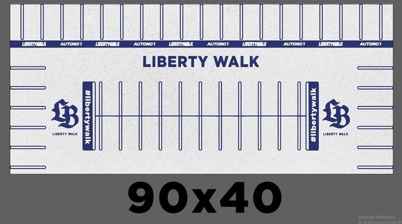  Phụ kiện thảm sa bàn chống trượt mô phỏng diorama bãi đỗ xe/ Parking lot Liberty Walk LBWK trắng 90x40cm tỉ lệ 1:64 Autono1 PT007 