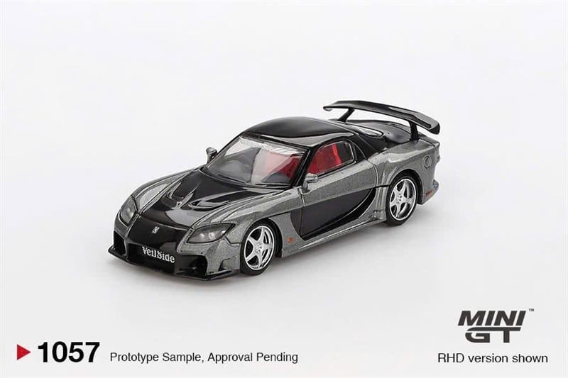  [Hàng Loose] Mô hình xe Mazda RX-7 VeilSide Fortune Grey tỉ lệ 1:64 MiniGT MGT01057 