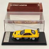  Mô hình xe NISSAN GT-R ER34 #5 LBWK Yellow tỉ lệ 1:64 Street Weapon OT64479 