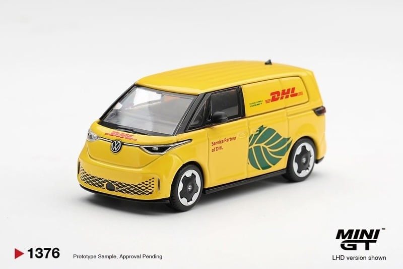 Mô hình xe Volkswagen ID. Buzz DHL Electric tỉ lệ 1:64 MiniGT bản Card MGT01376 