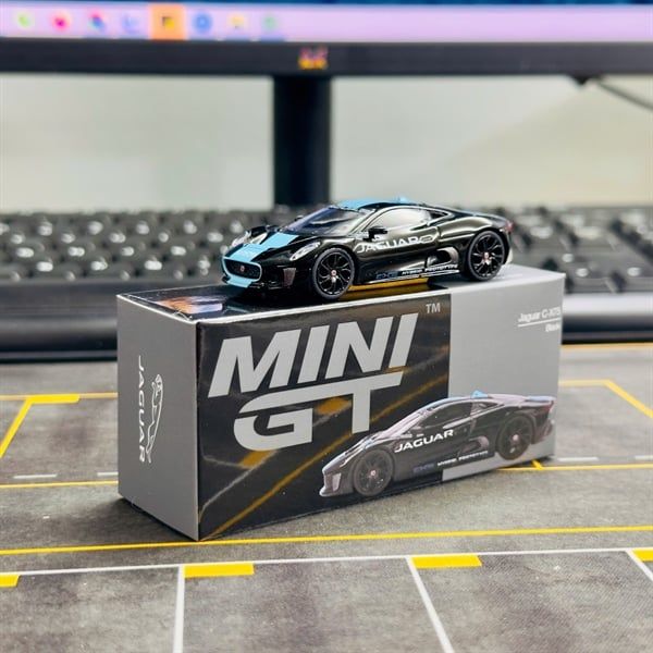  [Hàng Loose] Mô hình xe Jaguar C-X75 Black tỉ lệ 1:64 MiniGT MGT01070 