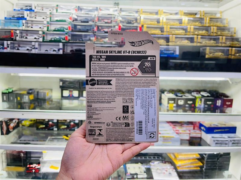  Mô hình xe Nissan Skyline GT-R (BCNR33) Hotwheels kim loại có bản quyền chính hãng tỉ lệ 1:64 C4982-NI 