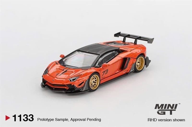 Mô hình xe LB★WORKS Lamborghini Aventador Limited Edition Orange MDX 2025 tỉ lệ 1:64 bản card MiniGT MGT01133 NO CHASE CAR 