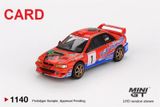  Mô hình xe ô tô Subaru Impreza WRC97 #1 1999 DRM Champion bản card tỉ lệ 1:64 MiniGT MGT01140-BL HAVE CHASE CAR 