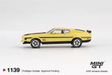  Mô hình xe Ford Mustang Mach1 Grabber Yellow bản card tỉ lệ 1:64 MiniGT MGT01139 HAVE CHASE 