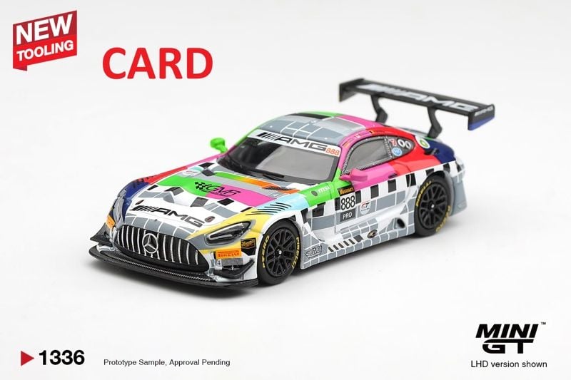  Mô hình xe Mercedes-AMG GT3 #888 Mercedes-AMG Team GMR Meguiar´s Bathurst 12 Hour 2025 bản card tỉ lệ 1:64 MGT01336 