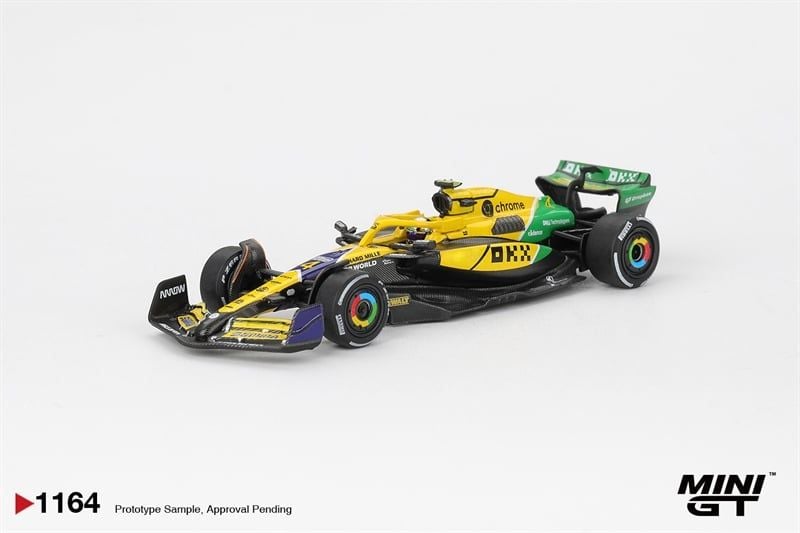  Mô hình xe McLaren MCL38 #4 Lando Norris 2024 F1 2024 Monaco GP card tỉ lệ 1:64 MiniGT MGT01164 NO CHASE CAR 