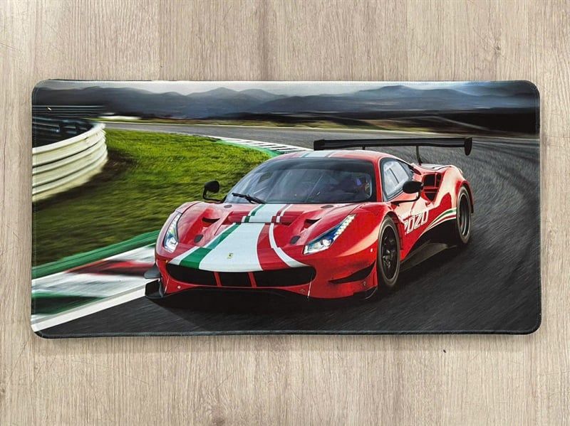  Phụ kiện Thảm lót chống trượt chủ đề siêu xe Ferrari 488 GT3 EVO kích thước 30x60cm Autono1 PT129A 