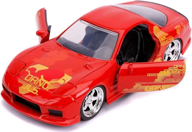  Mô hình xe Mazda RX-7 Orange Metallic with Graphics Fast & Furious tỉ lệ 1:32 Jada 24075-32 