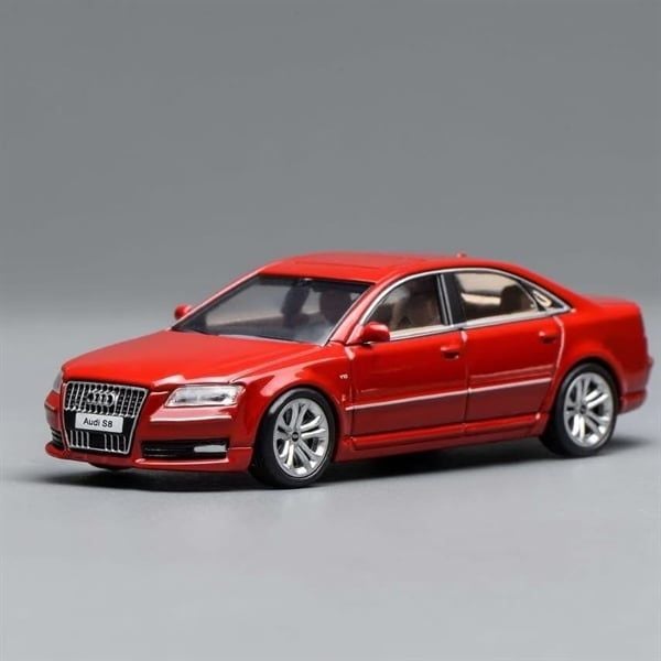  Mô hình xe Audi S8 (D3) 2008 Misano Red Diecast Model tỉ lệ 1:64 MOTORHELIX M68215 