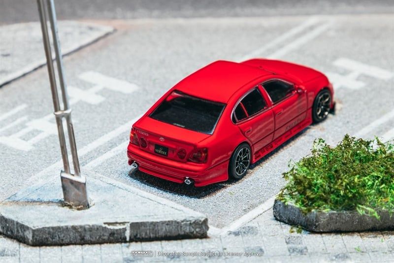  Mô hình xe VERTEX Toyota Aristo JZS161 Red (Tarmac Cards Combo Set) tỉ lệ 1:64 Tarmac Works 