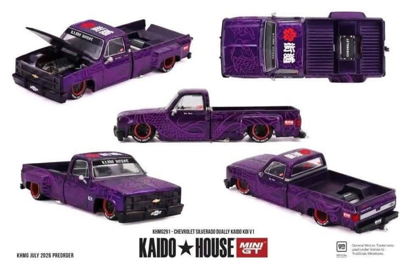  Mô hình xe Chevrolet Silverado Dually Kaido Koi V1 tỉ lệ 1:64 Kaido House KHMG291 