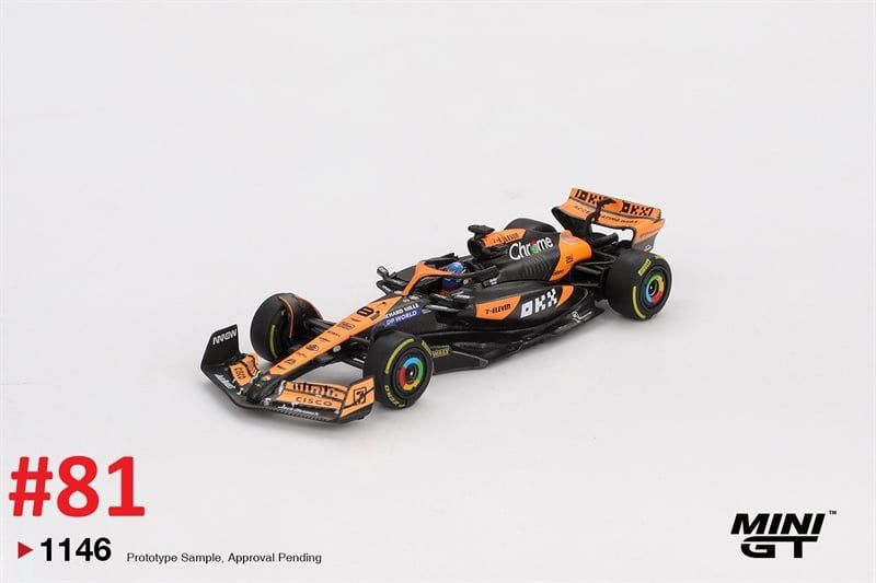  Mô hình xe McLaren MCL38 #81 Oscar Piastri 2024 F1 2024 Hungarian GP Winner tỉ lệ 1:64 MiniGT MGT01146 