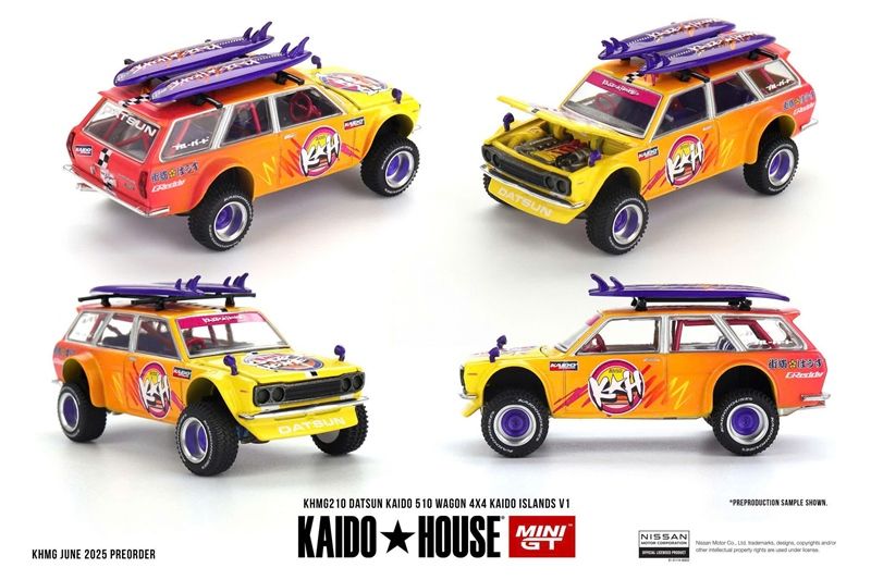  [Hàng Loose] Mô hình xe Datsun KAIDO 510 Wagon 4x4 Kaido ISLANDS V1 tỉ lệ 1:64 Kaido House KHMG210 