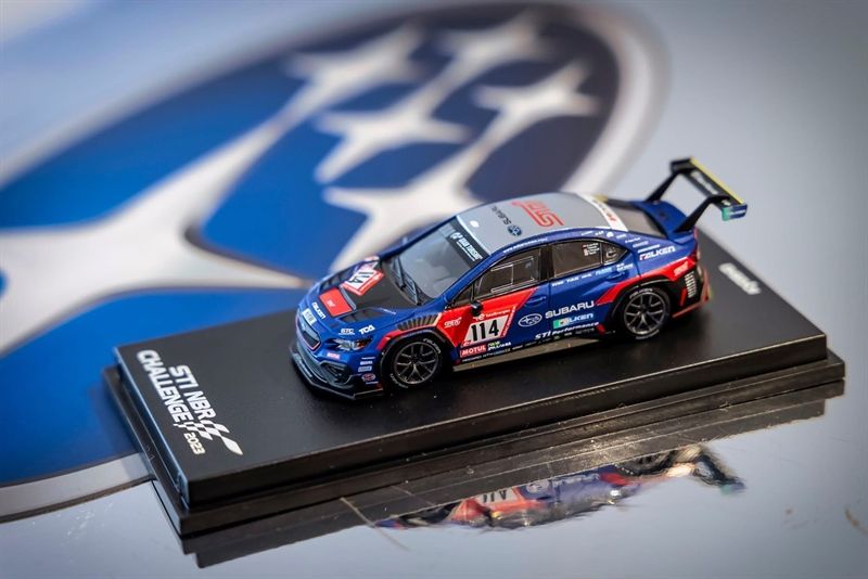  Mô hình xe SUBARU WRX STI NBR 2023- MiniCar Book không đèn tỉ lệ 1:64 Kyosho 07129N23C 