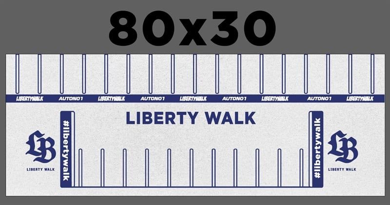  Phụ kiện thảm sa bàn chống trượt mô phỏng diorama bãi đỗ xe/ Parking lot Liberty Walk LBWK trắng 80x30cm tỉ lệ 1:64 Autono1 PT007 