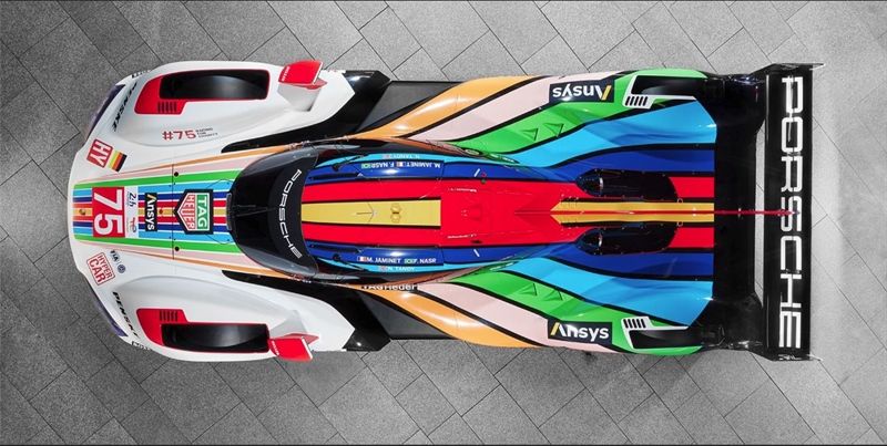  Phụ kiện Thảm lót chống trượt chủ đề siêu xe Porsche 963 kích thước 30x60cm Autono1 PT133A 