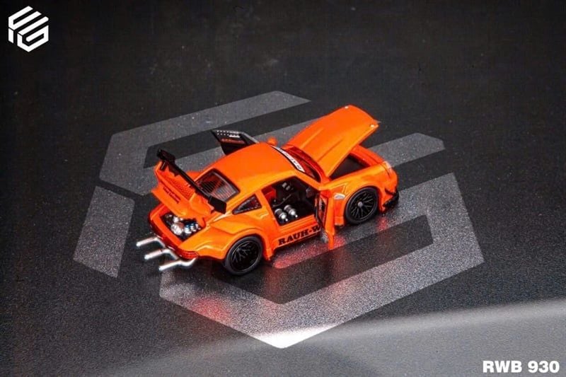  Mô hình xe Porsche RWB930 Rauhwelt 930 full open tỉ lệ 1:64 FG model OT64815 